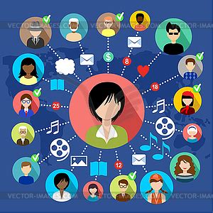 Internet communication - vector clipart