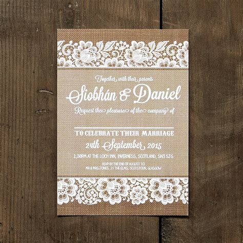 32+ Great Picture of Rustic Lace Wedding Invitations - regiosfera.com