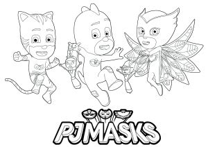 PJ Masks Coloring pages for kids (Free PDF printables)