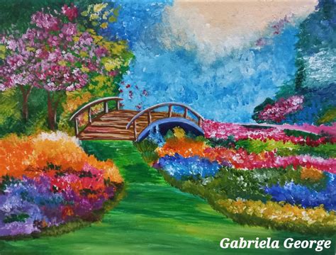 Canvas Painting - Beautiful Garden | Curious Times