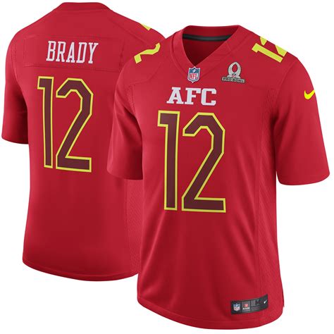 Nike Tom Brady AFC Red 2017 Pro Bowl Game Jersey