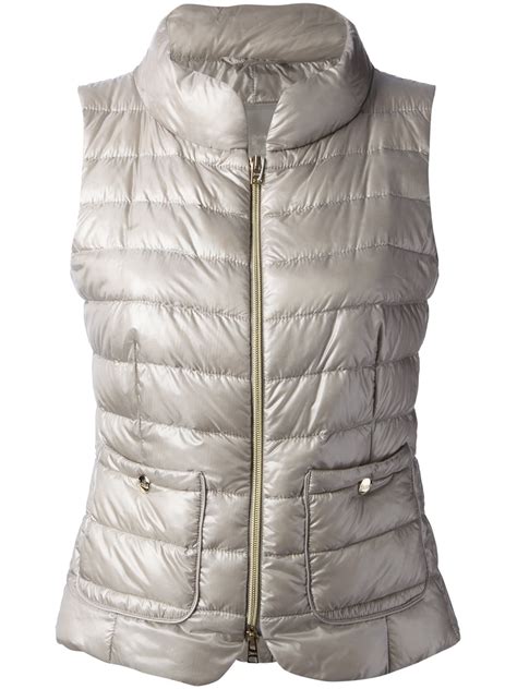 Herno Padded Gilet in Gray | Lyst