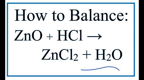 Divine Zinc Plus Hydrochloric Acid Balanced Equation Different Formulas Of Power