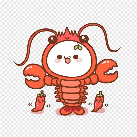 China Emoji Lobster, Lobster tail with chili sauce, food, face, animals ...