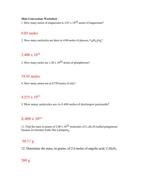 Molar Mass Conversion Worksheet With A Key Amped Up Learning | lupon.gov.ph