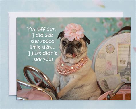 Funny Friendship Cards - Yes Officer - Funny Cards for Friends by Pugs ...