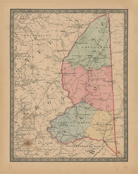 CAROLINE COUNTY MARYLAND 1866 Map Replica or Genuine | Etsy