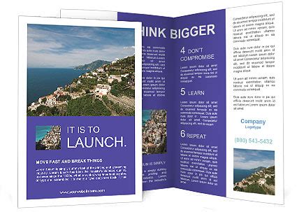 Spectacular Sea Coast in Italy Brochure Template & Design ID 0000014150 ...