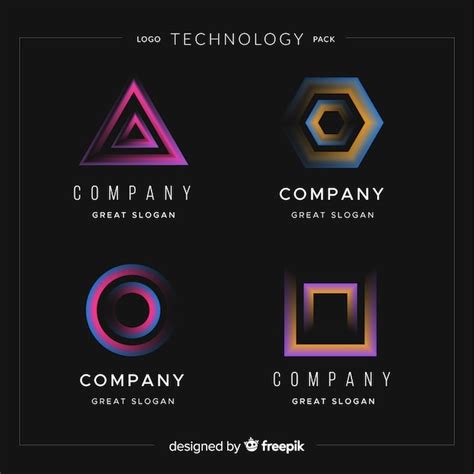 Free Vector | Technology logo collection