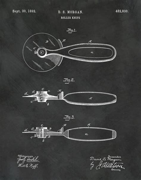 1892 Pizza Cutter Patent Print, Pizza Shop Decor, Pizza Lover Gift Idea ...