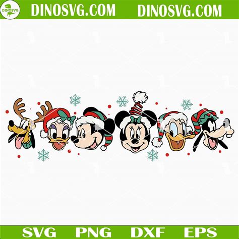 Disney Character Christmas SVG, Merry Christmas SVG PNG DXF EPS Cut Files - DinoSvg