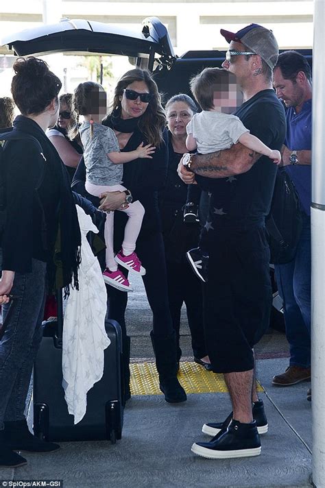 Robbie Williams and Ayda Field step out with their children Theodora and Charlton at LAX | Daily ...