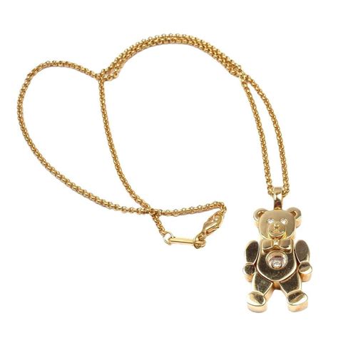 Chopard Happy Diamond Teddy Bear Gold Pendant Necklace at 1stDibs ...