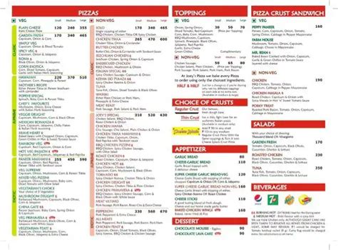 Joey's Pizza Menu, Menu for Joey's Pizza, Azad Nagar, Mumbai - Zomato