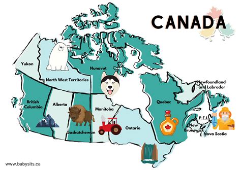 Canada Map / Landkarten Poster Map Of Canada U Poster Amazon De Kuche ...