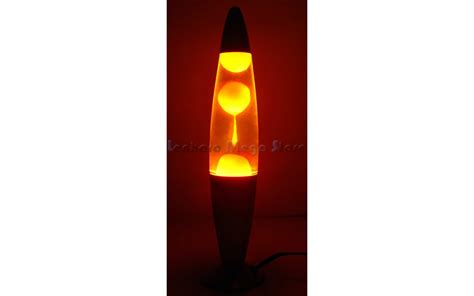 Luminária / Abajur - Lava Lamp / Lava Motion - Laranja com Líquido Amarelo - 34 cm - 110 V