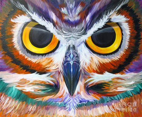 Owl Eyes Painting by Chrissy Neelon - Fine Art America