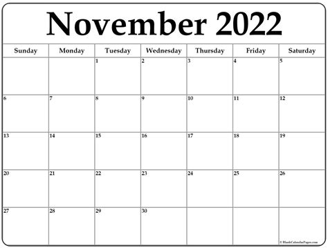 November 2022 Calendar Printable | Free Printable Calendar Monthly