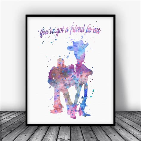 Toy Story Woody and Buzz Quote Art Print Poster by Carma Zoe From $10.00 | Art prints quotes ...