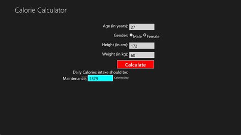 Download Calories Calculator 1.0.0.1