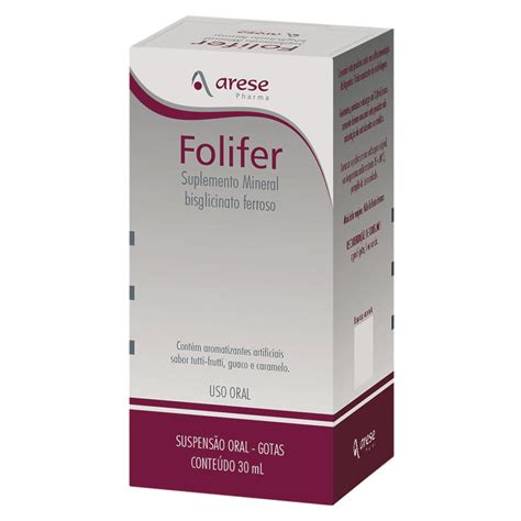 Folifer Ferro Arese Gotas 30ml - Drogaria Sao Paulo