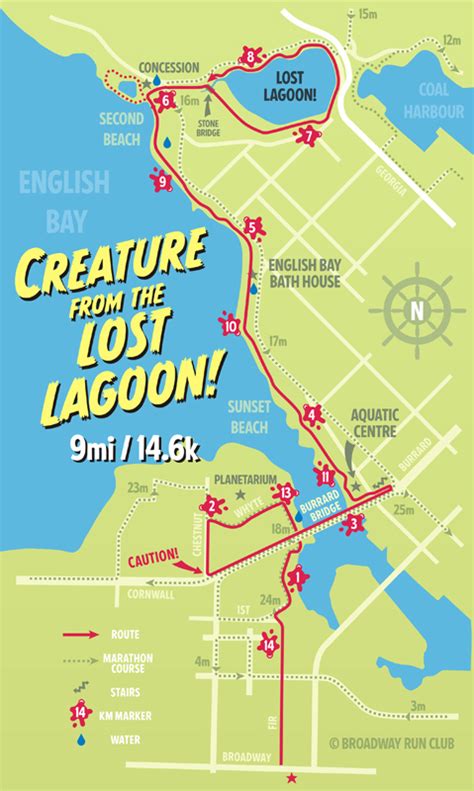 Lost Lagoon Map - Broadway Run Club