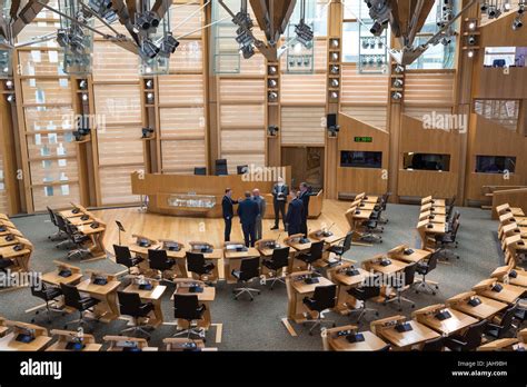 Interior of the Scottish Parliament Building, Holyrood, Edinburgh ...