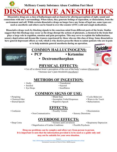 Dissociative Anesthetics Fact Sheet - DocsLib