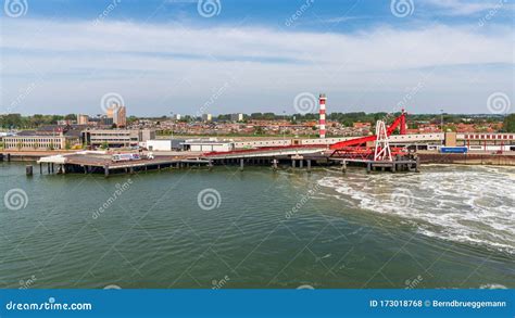 The Harbour and Coast in Hook of Holland, Rotterdam, South Holland, Netherlands Editorial Stock ...