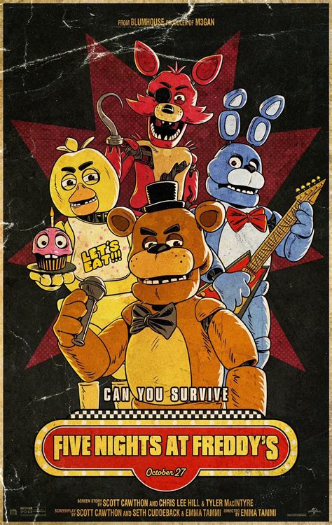 New FNAF Movie Poster!! : r/fivenightsatfreddys