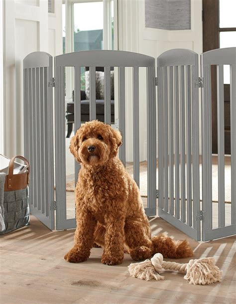 Freestanding Wooden Pet Gate | Grandin Road | Wooden pet gate, Pet gate, Pets