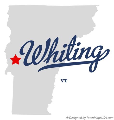 Map of Whiting, VT, Vermont