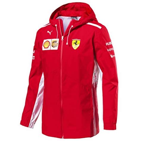 Scuderia Ferrari F1 Racing SF Team Puma Rain Jacket Red Official 2018 ...