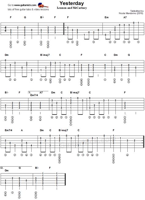 Learn Fingerstyle Guitar with Yesterday