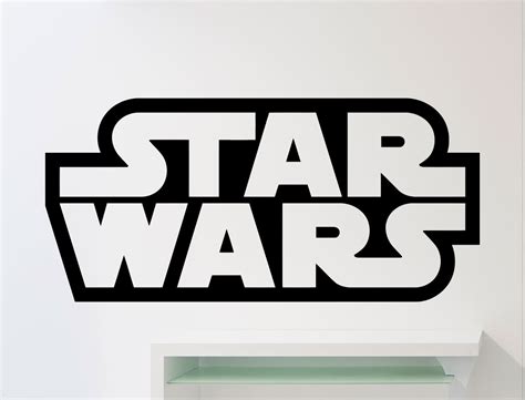 Star Wars Logo Wall Decal Word Superhero Movies Vinyl Sticker