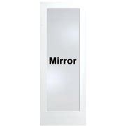 Codel Doors 36" x 80" Primed 1-Lite Interior French Slab Door with Mirror Two-Sides Tempered ...
