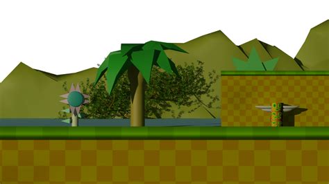 Green Hill Zone 3D Wip 1 by ZuneTH on deviantART