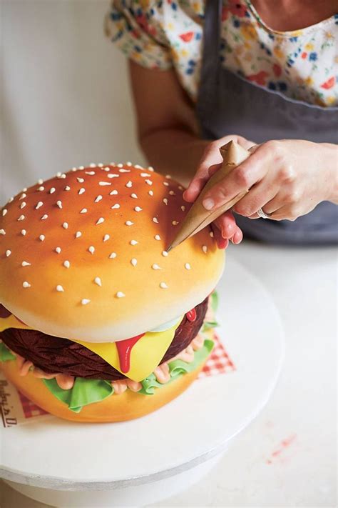 Burger cake | Burger cake, Cake recipes uk, Hamburger cake