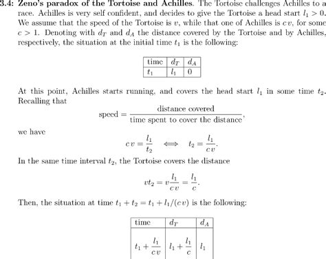 Solved 3.4: Zeno's paradox of the Tortoise and Achilles. The | Chegg.com