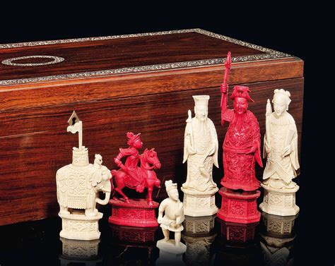 A CHINESE-EXPORT IVORY FIGURAL CHESS SET , CANTON, SECOND HALF 19TH CENTURY | Christie's