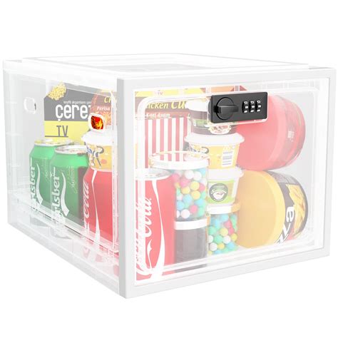 Buy iBune Large Lock Box, Lockable Storage Box Medicine Lock Box, Box with Lock Fridge Lock Box ...