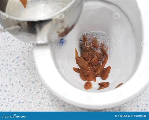 Toilet bowl clog stock photo. Image of home, backgrounds - 146432532