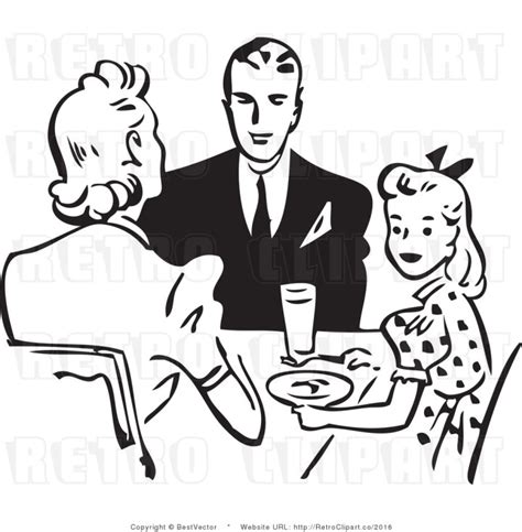 Family Dinner Clip Art Black And White free image download