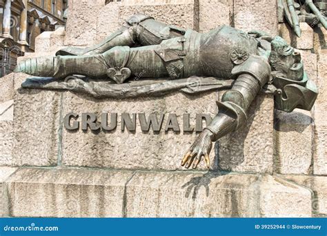 Monument in Krakow Dedicated To Battle of Grunwald Stock Photo - Image ...