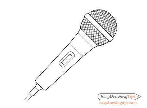 How to Draw a Microphone Step by Step - EasyDrawingTips