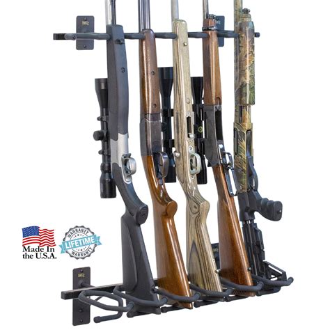 Gun Rack & Rifle Storage 6 Hold Up Displays Heavy Duty Steel Man Cave Decoration 650106405928 | eBay