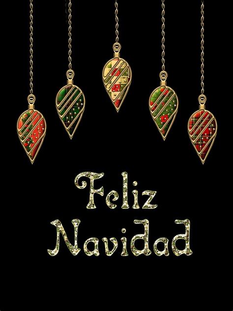 "Merry Christmas in Spanish Feliz Navidad" Posters by David Dehner | Redbubble