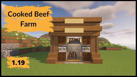 Minecraft : Cooked Beef Farm || Steak farm Minecraft - YouTube