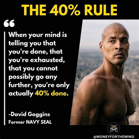 David Goggins 40 Percent Rule | 40% Rule By David Goggins Quotes