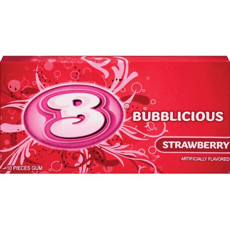 Bubblicious Strawberry Big Bubble Gum, 1 pack ( 10 pieces) | Chewing Gum | Foodtown